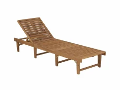 Tumbona plegable con cojín madera maciza de acacia ES51731^ Outlet