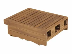 Tumbona plegable con cojín madera maciza de acacia ES51731^ Outlet