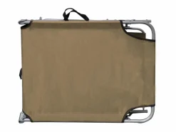 Tumbona|Tumbona plegable con toldo de acero taupé ES15715