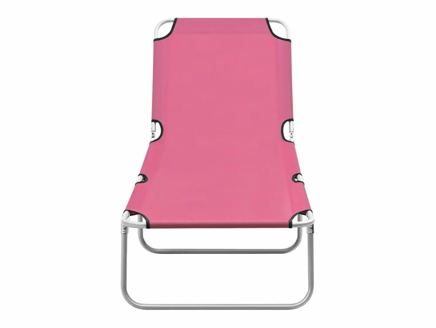 Tumbona plegable de acero y tela ES985924 Rosa Outlet