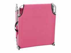 Tumbona plegable de acero y tela ES985924 Rosa Outlet