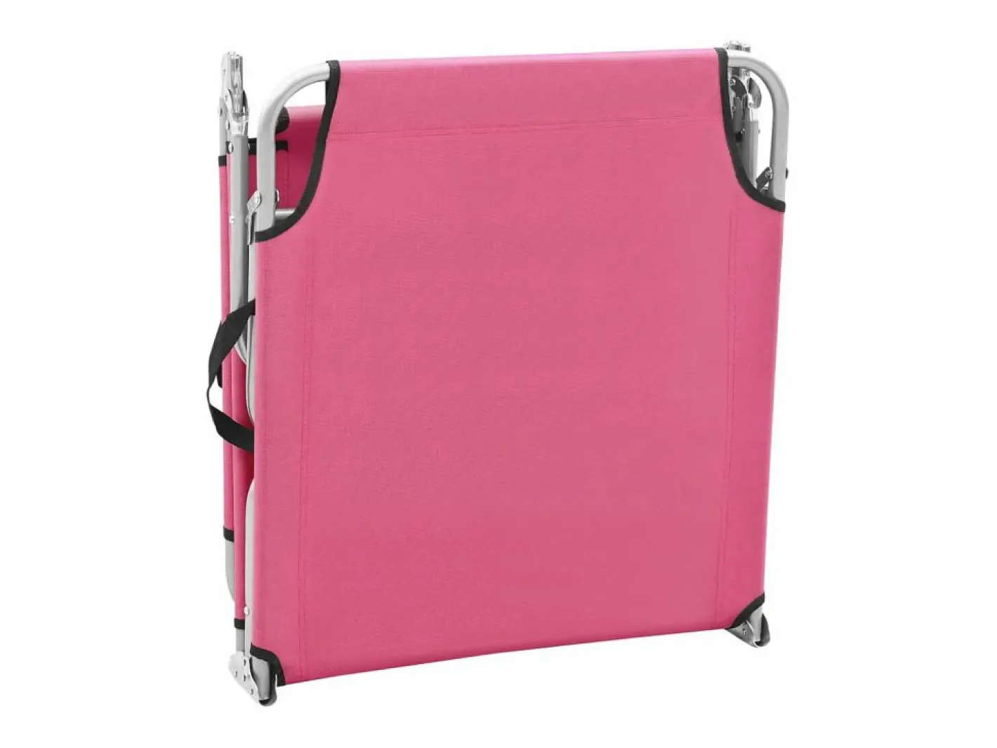 Tumbona plegable de acero y tela ES985924 Rosa Outlet
