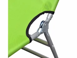 Tumbona plegable de acero y cojín de cabeza acero manzana ES538350 Verde Clearance