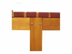 vidaxl Tumbona|Tumbonas 2 unidades madera maciza de acacia y tela roja