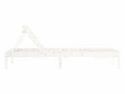 vidaxl Tumbonas 2 unidades madera maciza de pino 199,5x60x74 cm Blanco Clearance