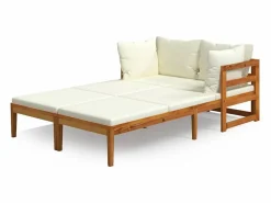Tumbonas con cojines 2 unidades madera de acacia^vidaxl Online