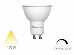 Bombilla|Uniform-Line - Foco LED GU10 6W 120° Regulable 2700K - Iluminación general y difusa para espacios interiores - Beneito & Faure