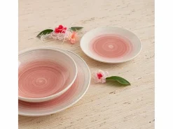 Vajilla Velvet Quid 18 piezas 6 servicios cerámica Rosa Hot