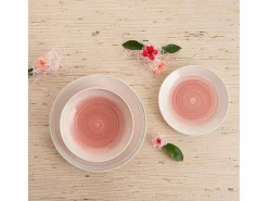 Vajilla Velvet Quid 18 piezas 6 servicios cerámica Rosa Hot
