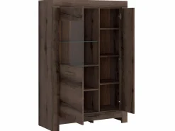 Vajillero 2 puertas Adam Madera oscura^Petits-Meubles