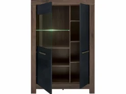 Petits-Meubles Vajillero 2 puertas Adam Madera y Negro Best