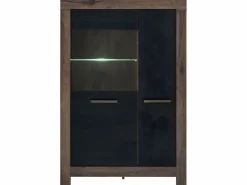Petits-Meubles Vajillero 2 puertas Adam Madera y Negro Best