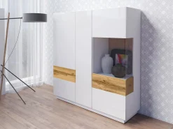 Vajillero 3 puertas Andrea Blanco y Madera^Petits-Meubles Hot