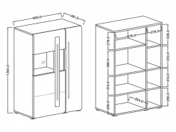 Vajillero 2 puertas con LED Louis^Petits-Meubles Outlet