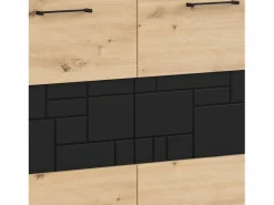 Petits-Meubles Vajillero 2 puertas Elijah Madera y Negro Outlet