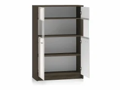 Petits-Meubles Vajillero 2 puertas Kaius Cachemira y Madera oscura Beige Sale