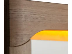 Vajillero 2 puertas lado derecho con LED Teo Blanco y Madera^Petits-Meubles Best