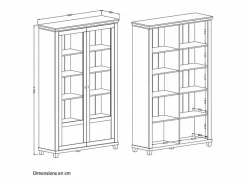 Petits-Meubles Vitrina Para Vajilla|Vajillero 2 puertas Martin y Madera
