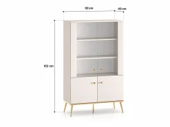 Vajillero 4 puertas Olivia Cachemira y Dorado^Petits-Meubles Discount