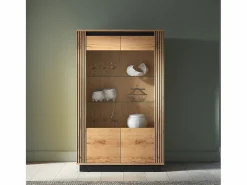 Petits-Meubles Vajillero 2 puertas Solal Madera y Negro Color natural claro Sale