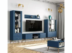 Petits-Meubles Vajillero 4 puertas Thalia Azul Clearance