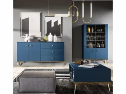 Petits-Meubles Vajillero 4 puertas Thalia Azul Clearance