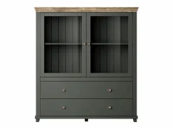 Petits-Meubles Vajillero 2 puertas y 2 cajones Martin y Madera Verde New