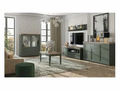 Petits-Meubles Vajillero 2 puertas y 2 cajones Martin y Madera Verde New