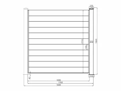 EXPERTLAND Valla de aluminio antracita Alt. 182 x Ancho 188.6 cm - NAZARIO Gris antracita Sale