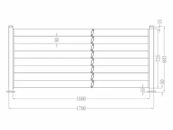 EXPERTLAND Valla de aluminio con lamas - H80 x L173 cm - - BAROMA Gris antracita Outlet