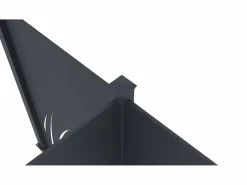EXPERTLAND Cercados Y Ocultación|Valla de aluminio con motivo vegetal kit de extensión Alt.164 x An.110 cm Antracita BRAMENO