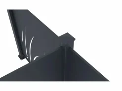 EXPERTLAND Cercados Y Ocultación|Valla de aluminio con motivo vegetal kit de extensión Alt.144 x An.110 cm Antracita BRAMENO