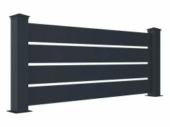 EXPERTLAND Cercados Y Ocultación|Valla de aluminio con calado Alt. 80.3 x Ancho 188.6 cm - PRIMO