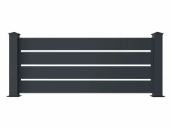 EXPERTLAND Cercados Y Ocultación|Valla de aluminio con calado Alt. 80.3 x Ancho 188.6 cm - PRIMO