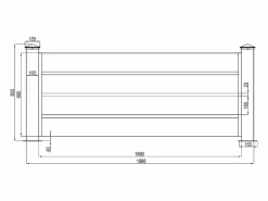 EXPERTLAND Cercados Y Ocultación|Valla de aluminio con calado Alt. 80.3 x Ancho 188.6 cm - PRIMO