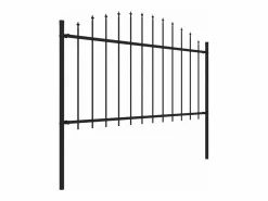 Valla de jardín con puntas acero (1,25-1,5)x1,7 m ES429656^ New