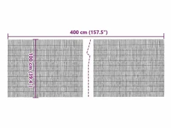 Valla de jardín de caña 400x100 cm ES557868^ Sale