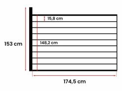 EXPERTLAND Valla para montar Alt. 148 cm kit 9 tablones + 1 poste antracita - PALIZO Gris antracita / Color natural oscuro Discount