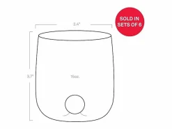 Vaso Bilia Zafferano de vidrio borosilicato, juego de 6 piezas, color^