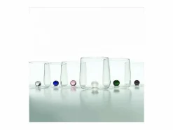 Vaso Bilia Zafferano de vidrio borosilicato, juego de 6 piezas, color verde^ Best