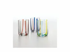 Vaso|Vaso Tirache Zafferano en Vidrio Borosilicato Bicolor Aguamarina Caja 6 Piezas