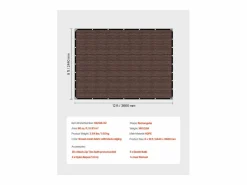 Decoración De Jardín|Velo de Sombra 90% SucceBuy, 244 x 366 cm, Red de Sombra PEHD 140 g/m², Ojales de Acero Inoxidable, Protección Solar/Paravientos, Exterior, Marrón