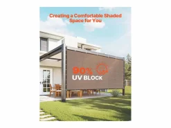 Decoración De Jardín|Velo de Sombra 90% SucceBuy, 244 x 366 cm, Red de Sombra PEHD 140 g/m², Ojales de Acero Inoxidable, Protección Solar/Paravientos, Exterior, Marrón