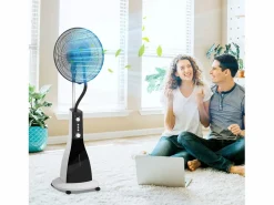 Aire Acondicionado, Ventilación|Ventilador con función nebulizador 3L, 90W, 3 modos, temporizador, oscilante, ruedas, (44,5x38,5x120cm)