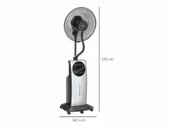 Aire Acondicionado, Ventilación|Ventilador con función nebulizador 90W, 3 modos, depósito de 31L, ruedas, mando a distancia, oscilante, (44,5x38,5x135cm)