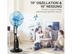 Aire Acondicionado, Ventilación|Ventilador de pedestal 2 en 1 con nebulizador de 2,8 L, función de nebulización, de metal, 120 cm de altura, (44,5 x 44,5 x 120 cm)