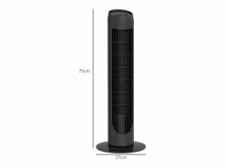 Ventilador de pedestal 3 velocidades, oscilación 70°, diseño compacto, 45 W, ABS, (31,5x31,5x117cm)^ New