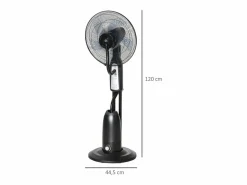 Ventilador de pedestal con nebulizador de 2,8 L, 3 modos, oscilación, temporizador y ángulo ajustable, (44,5 x 44,5 x 120 cm)^ Sale