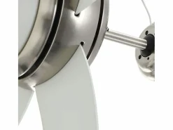 vidaxl Ventilador de techo adornado con lámpara 128 cm Blanco Best
