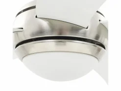 vidaxl Ventilador de techo adornado con lámpara 128 cm Blanco Best